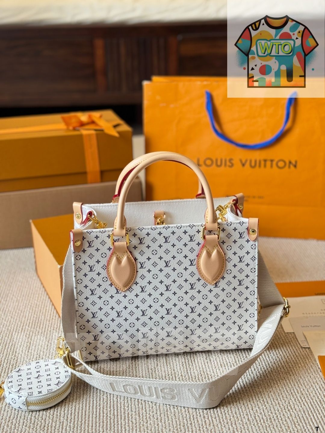 WTO通販 LV Onthego 25 cm プリントジャングルバッグ WTO輸入 SJG 30