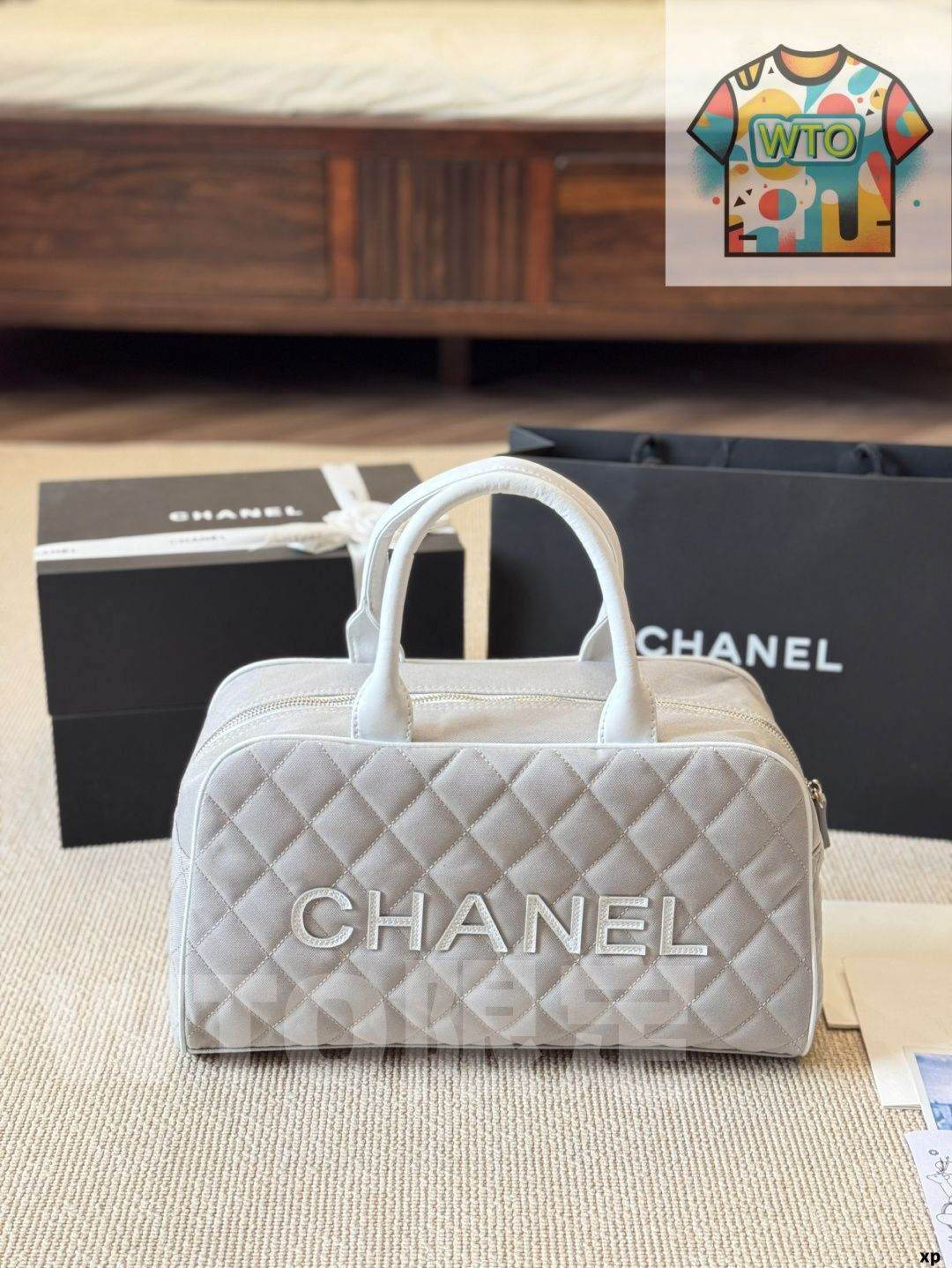 今日 Vintage CHANEL ボウリング ショルダーバッグ WTO輸入4