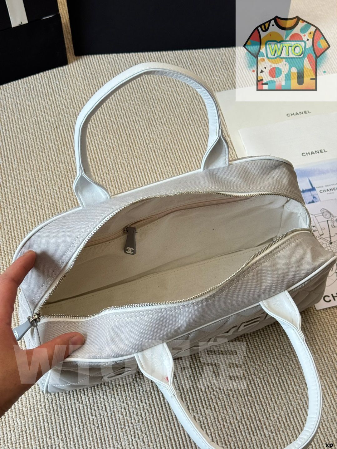 WTO通販 Vintage CHANEL ボウリング ショルダーバッグ-WTO輸入-PDA 71 靴下 トートバッグ 