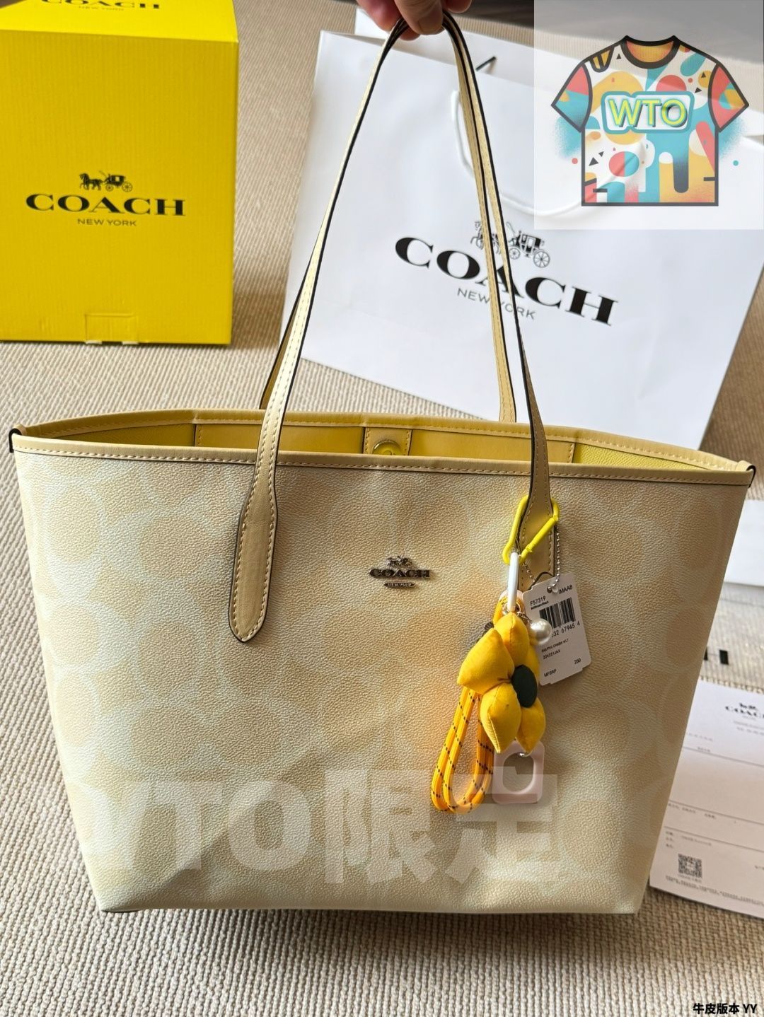 WTO通販 Coach City Tote クラシック トートバッグ ハンド - ショルダー両用 -WTO輸入-LGA 12