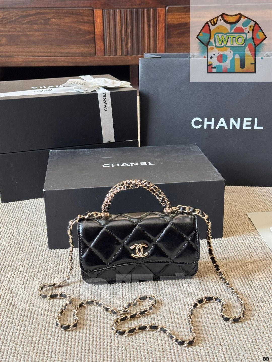  WTO通販 Vintage Chanel 24 b ねじれチェーンハンドル バッグ-WTO輸入-KUC 74 トートバッグ バッグ