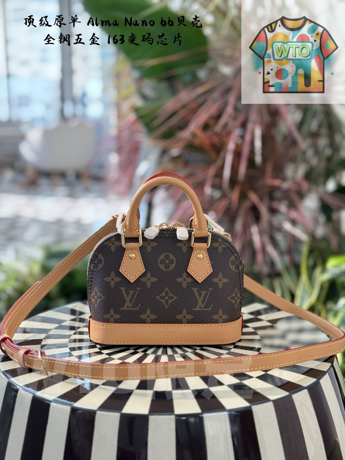 WTO通販 Louis Vuitton Alma Nano Monogram ハンドバッグ M 82717 WTO輸入 OCZ 88
