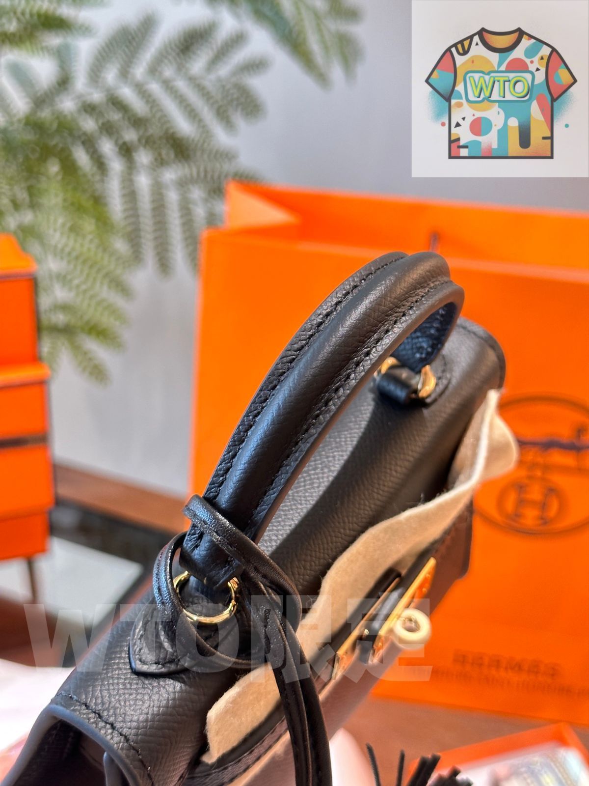 WTO通販 Herm s Mini Kelly 2 nd アップグレード レザー バッグ フルパッケージ付き WTO輸入 RBR 43 トートバッグ バッグ キッズファッション小物