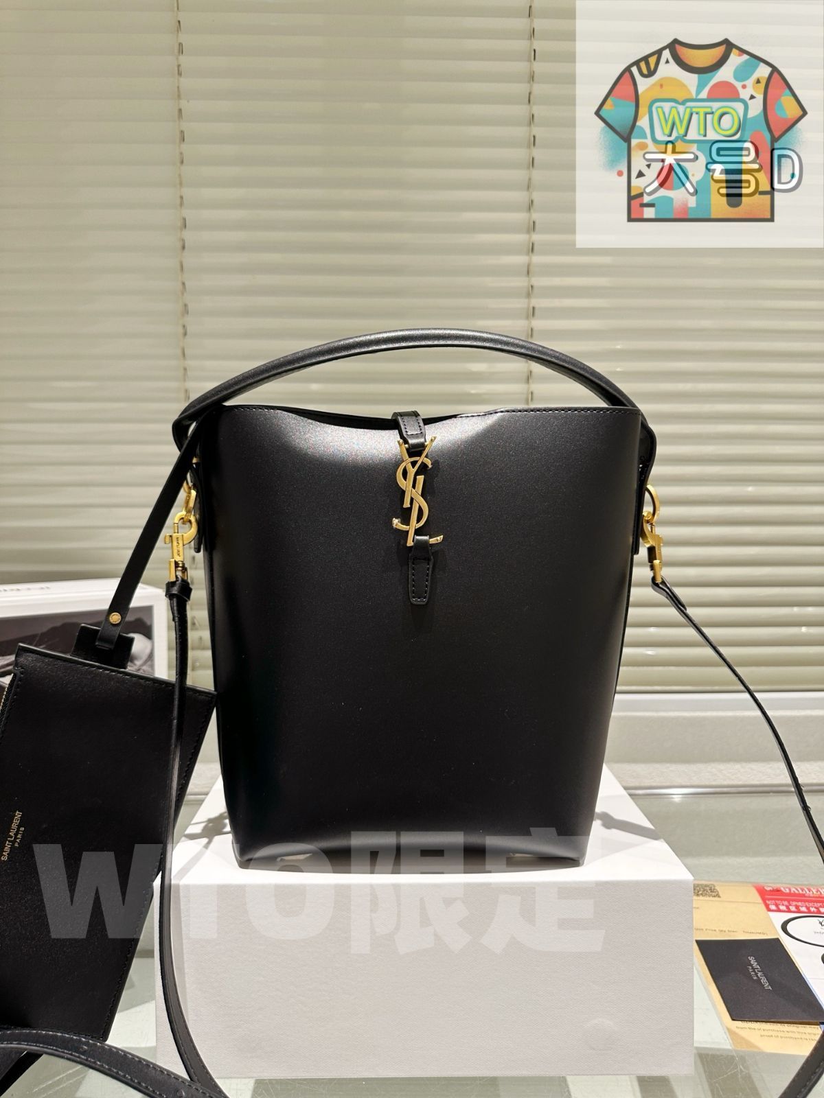 今日 YSL Black - G Bucket Bag ブラックゴールド バケットバッグ -WTO輸入4
