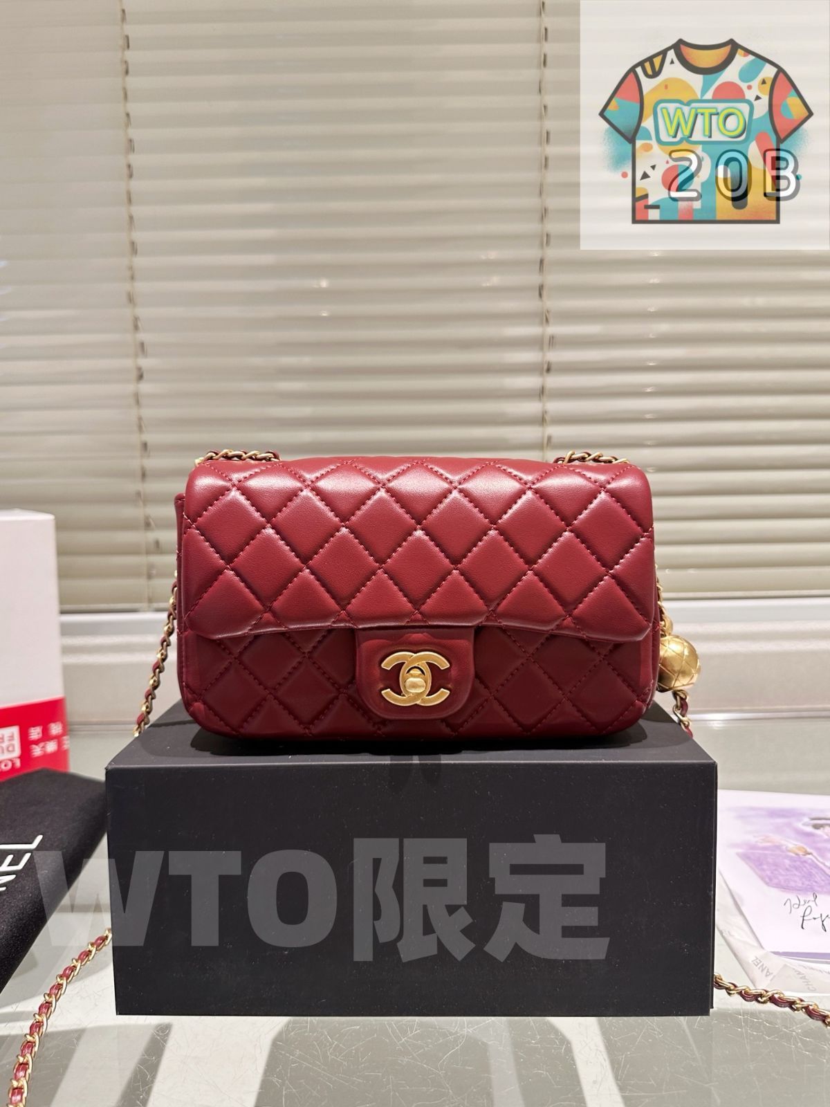 WTO通販 Chanel G en Ball Square Flap Bag 小羊皮バージョン-WTO輸入-RDL 95