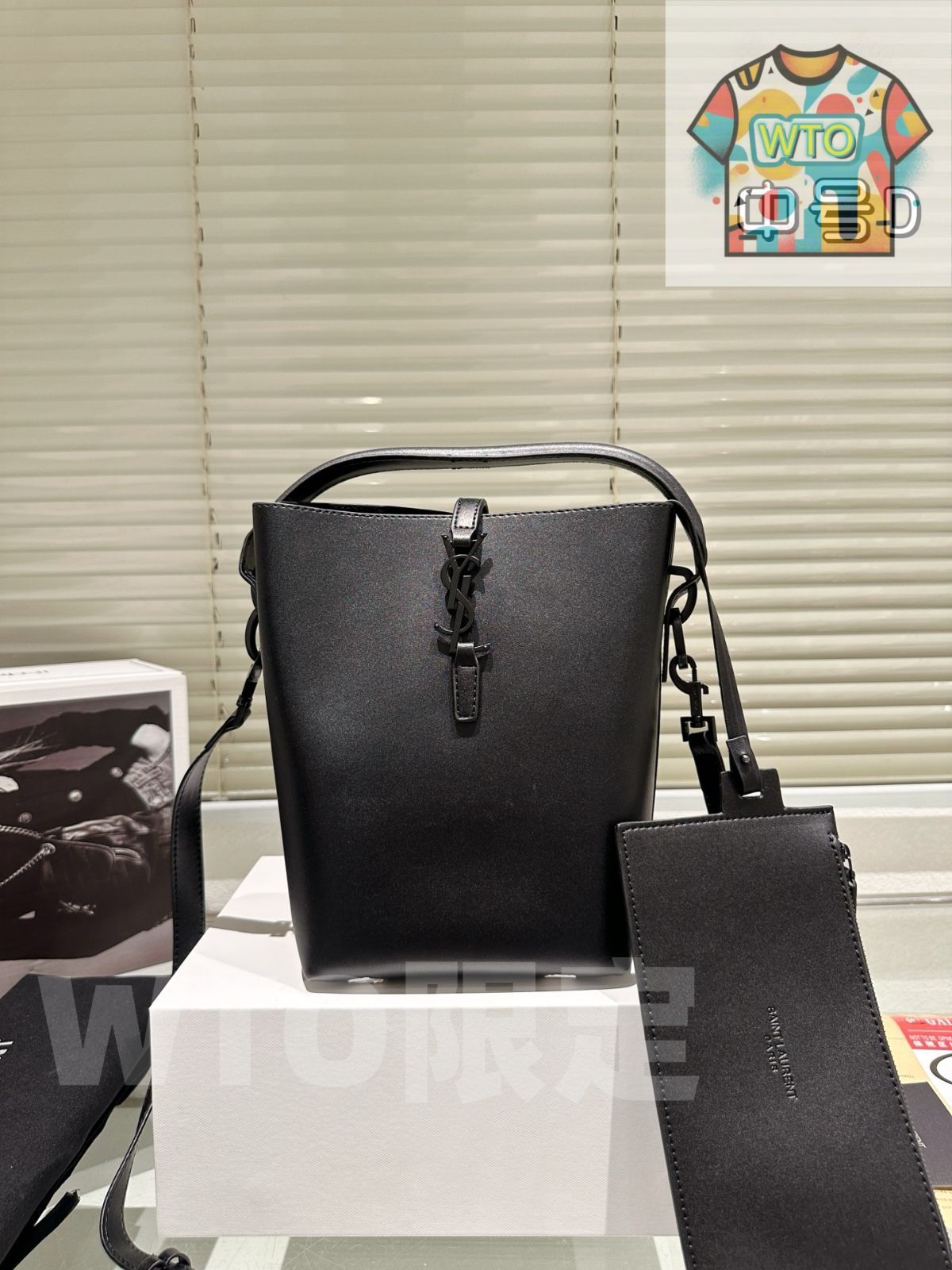 ブラックゴールド バケットバッグ