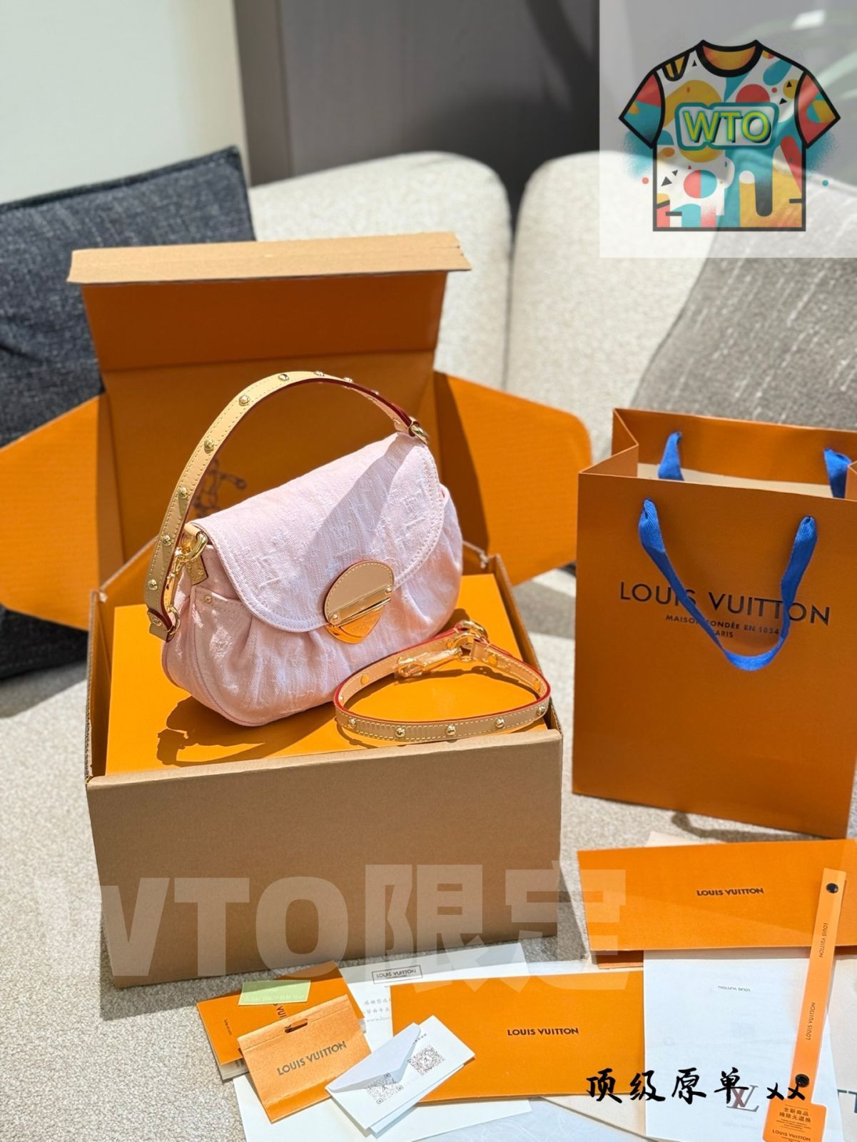 今日 Vintage Denim バッグ ヴィンテージ デニム ハンドバッグ-WTO輸入4