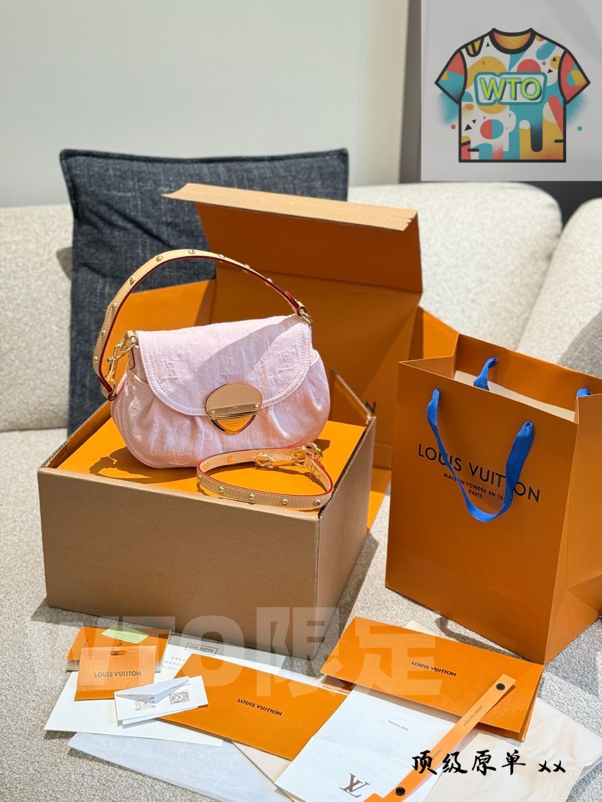 WTO通販 Vintage Denim バッグ ヴィンテージ デニム ハンドバッグ-WTO輸入-QLD 50