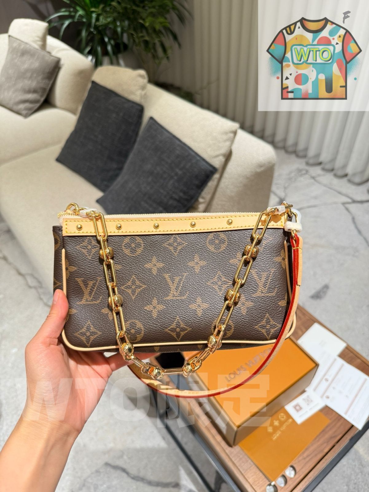 WTO通販 Takashi Murakami x Monogram マージャンバッグ 2025 Collaboration-WTO輸入-FBB 69 プリント柄 手袋