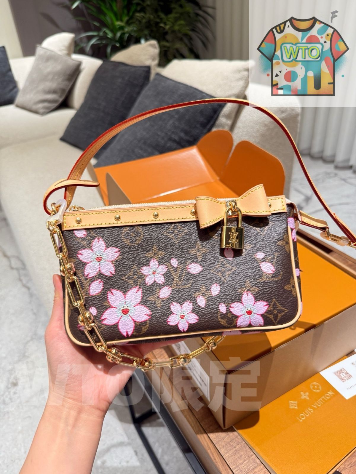 WTO通販 LV サクラピンク マージャンバッグ 2025 Model-WTO輸入-UJF 55