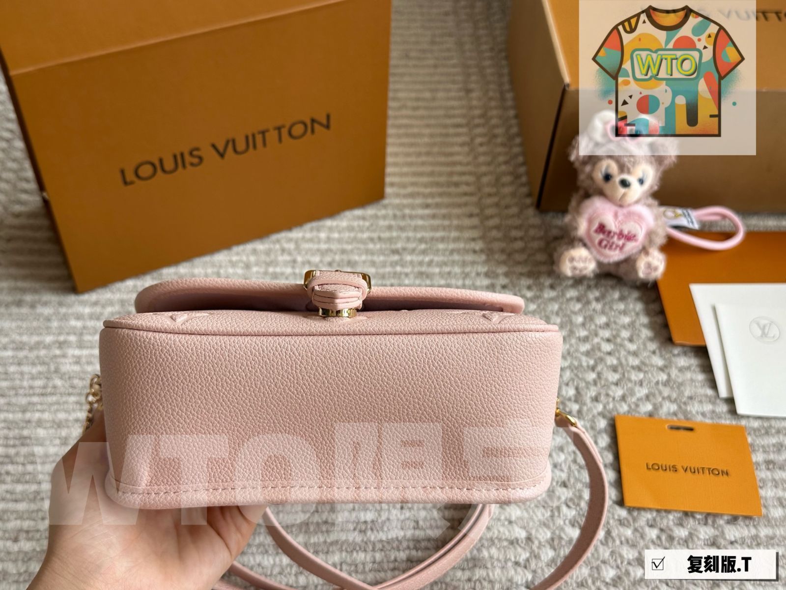  WTO通販 Louis Vuitton Nano Baguette ナノ バゲット バッグ ピンク -WTO輸入-GVY 20 トートバッグ バッグ