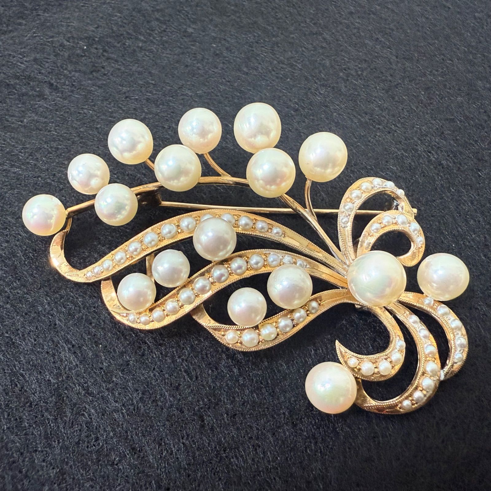 K14 パールブローチ 15.12g 240709-2