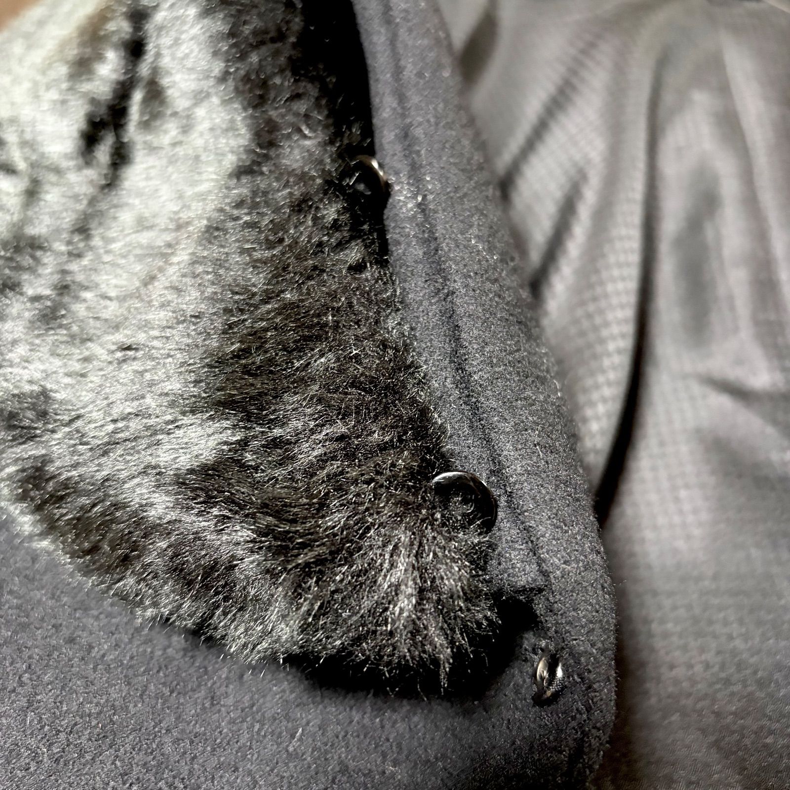  J 030 和装ケープコート マント 黒 ブラック へちま衿 ショール 羽織 着物 浴衣