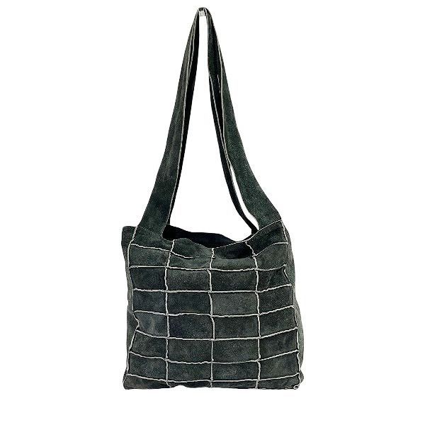 シャネル CHANEL チョコバー ブラック スエード バッグ トートバッグ レディース