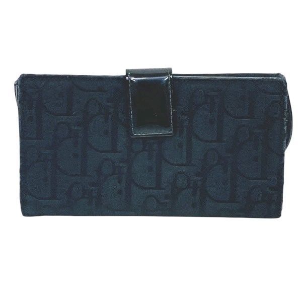 ディオール Dior トロッター サドル Dチャーム ブラック 長財布 3つ折り財布 メンズ