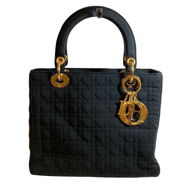 ディオール Dior カナージュ レディディオール Dior ブラック キャンバス バッグ ハンドバッグ レディース