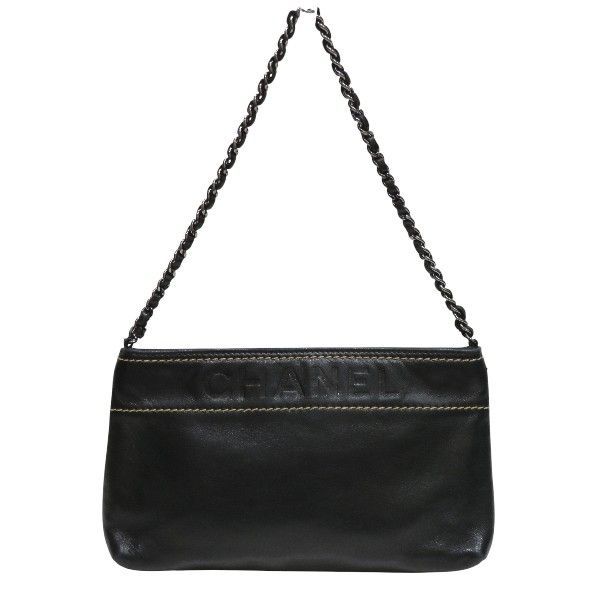 シャネル CHANEL ポーチ ラムスキン バッグ ハンドバッグ レディース