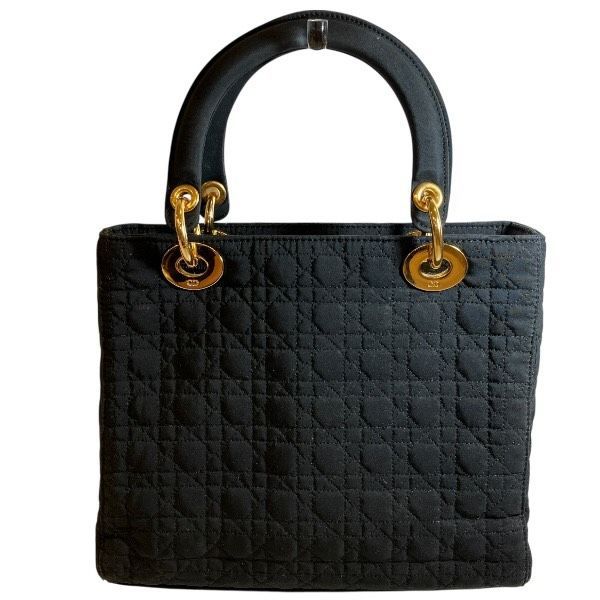 ディオール Dior カナージュ レディディオール Dior ブラック キャンバス バッグ ハンドバッグ レディース