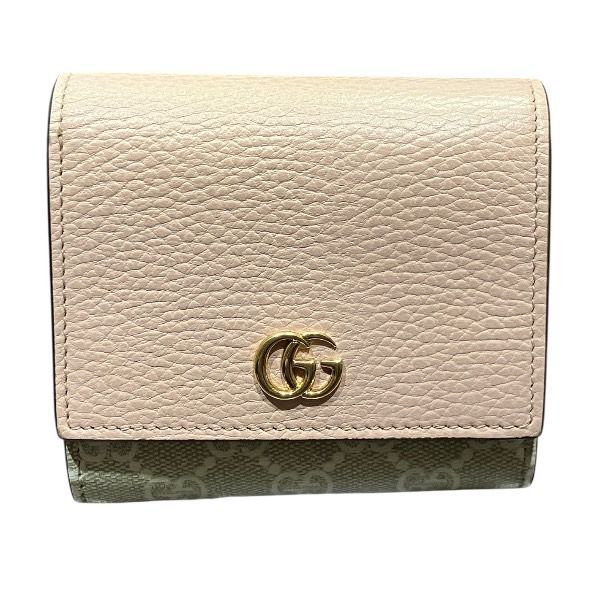 グッチ GUCCI GGスプリーム ダブルG バイ ミディアム ウォレット 598587 2つ折り財布 レディース