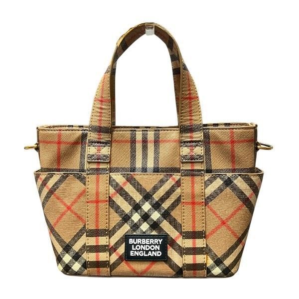 バーバリー BURBERRY ロンドン ロゴアップリケ ヴィンテージチェック 2way バッグ ハンドバッグ ショルダーバッグ レディース