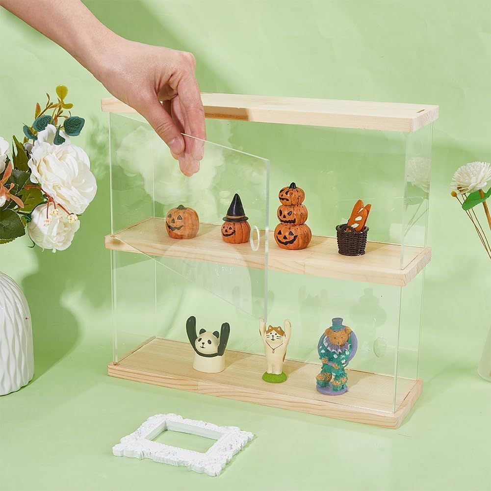 ガラスディスプレイケース 4段 クリア 強化ガラス コレクションラック