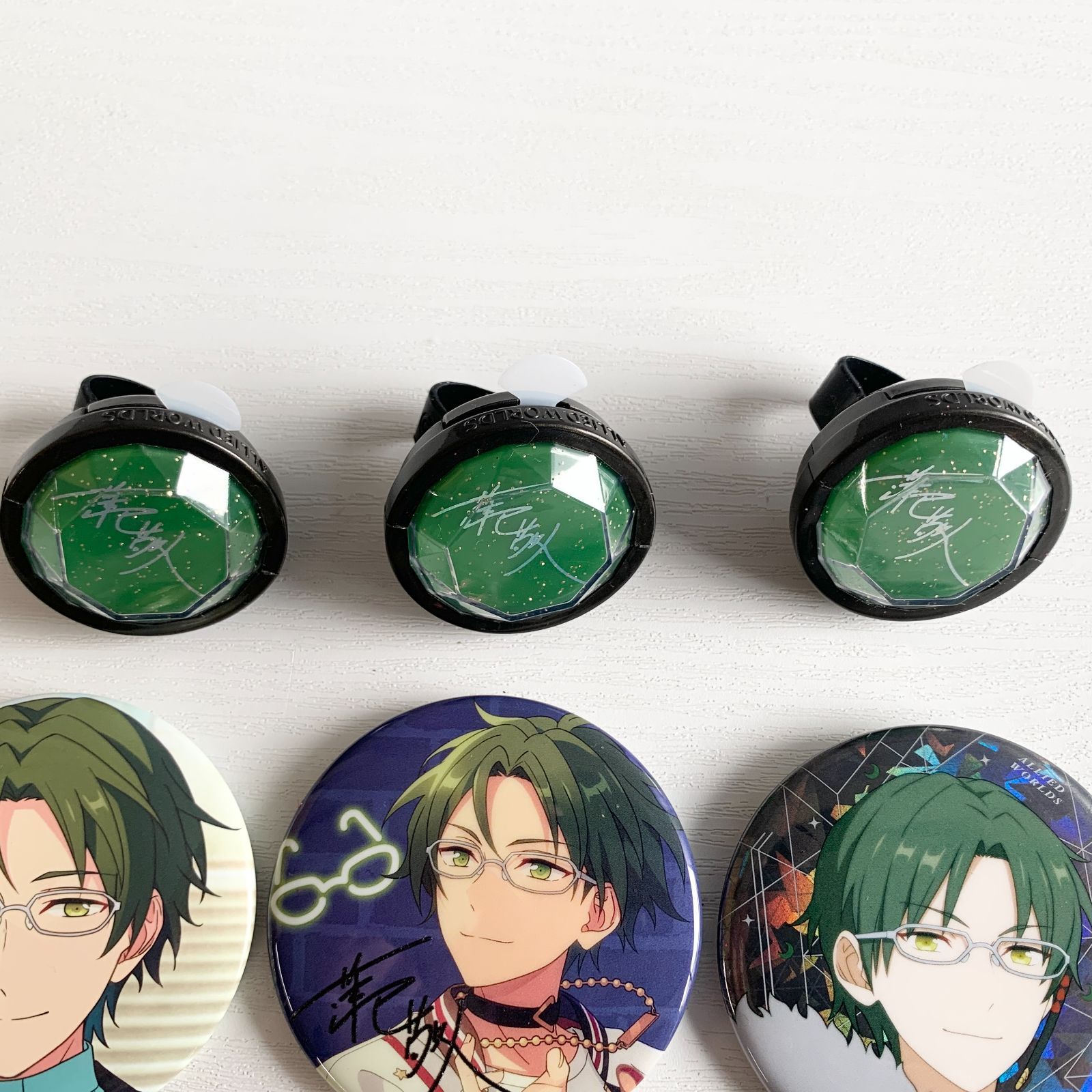 あんさんぶるスターズ 蓮巳敬人 缶バッジ リングライト セット 紅月