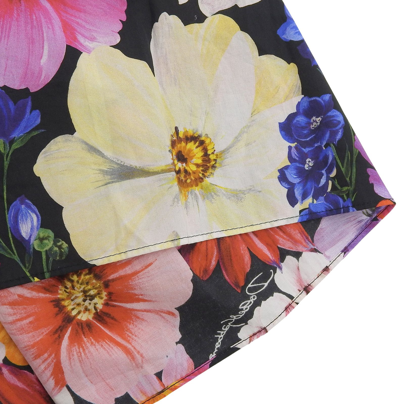 極美品▲DOLCE&GABBANA ドルチェ＆ガッバーナ F4CB1T/HS5L8 コットン100％ フラワープリント 総柄 フレア スカート マルチ 40 正規品 極美品△DOLCE&GABBANA ドルチェ＆ガッバーナ F4CB1T/HS5L8 コットン