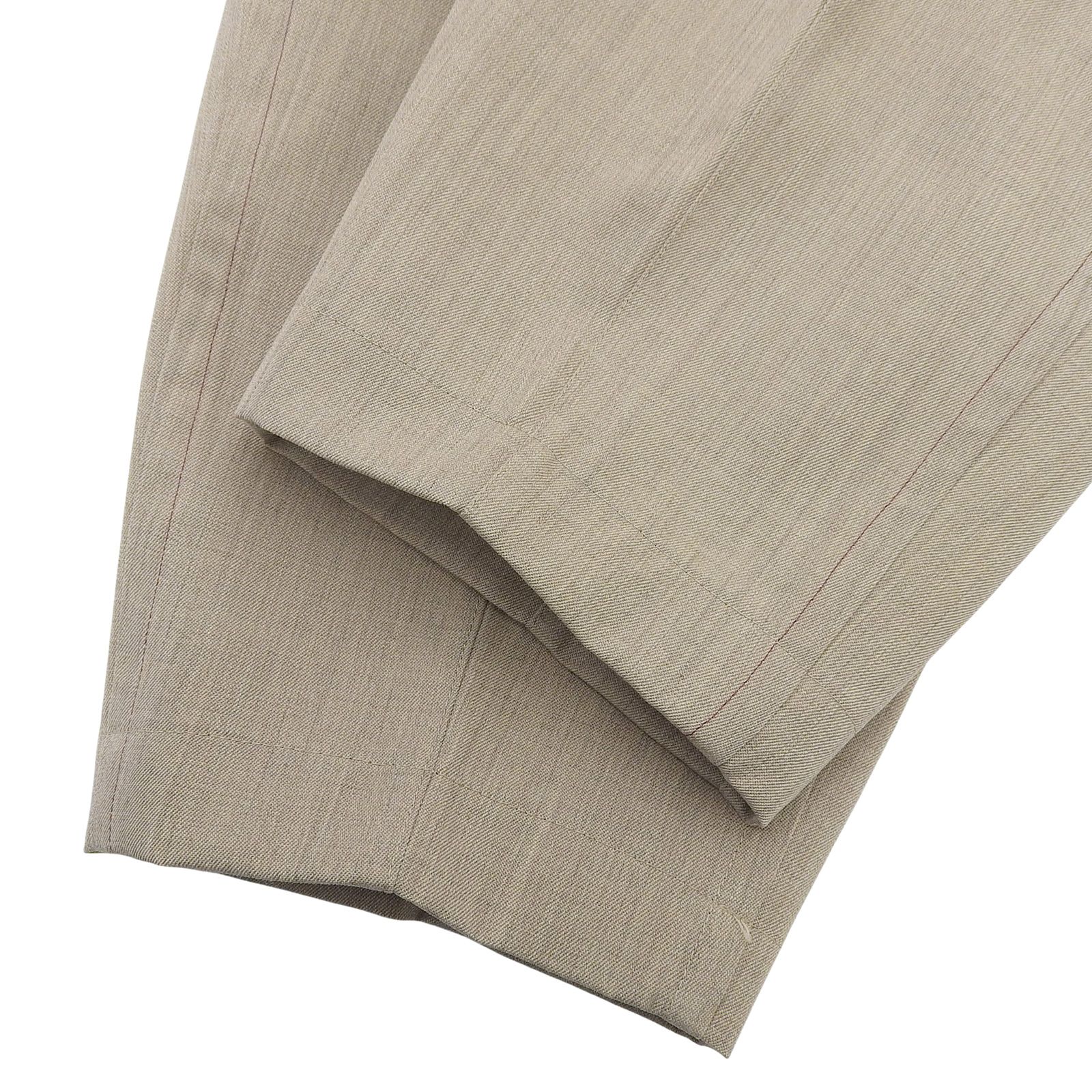 魅了された JIL SANDER ジルサンダー JSPS311205W20260011 ウール100％ センタージップ ベルト付 トラウザー スラックス ベージュ 32 イタリア製 レディース 超レア