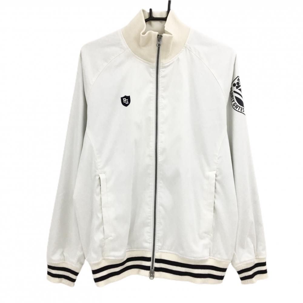 超 パーリーゲイツ ブルゾン 白 アイボリー 蓄熱裏地 裏地ニコちゃん スマイル メンズ 4 M ゴルフウェア PEARLY GATES