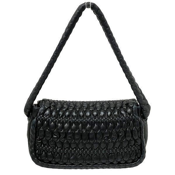 シャネル CHANEL バブルキルト ブラック バッグ ハンドバッグ ショルダーバッグ レディース