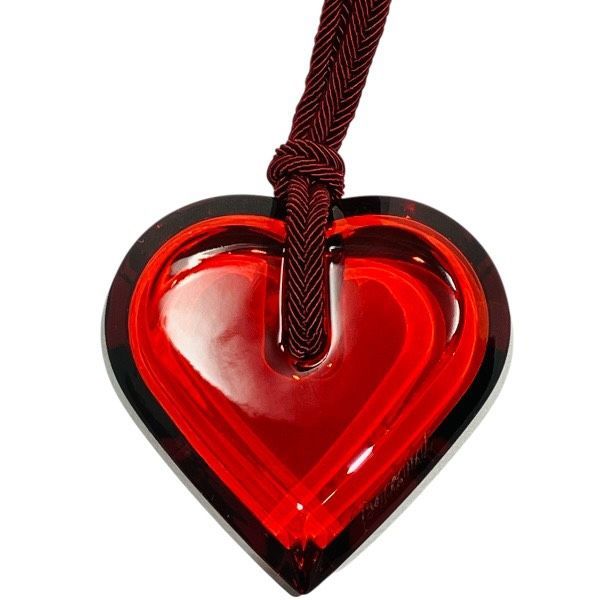 バカラ クリスタル ハート ネックレス レッド ブランド小物 ネックレス レディース