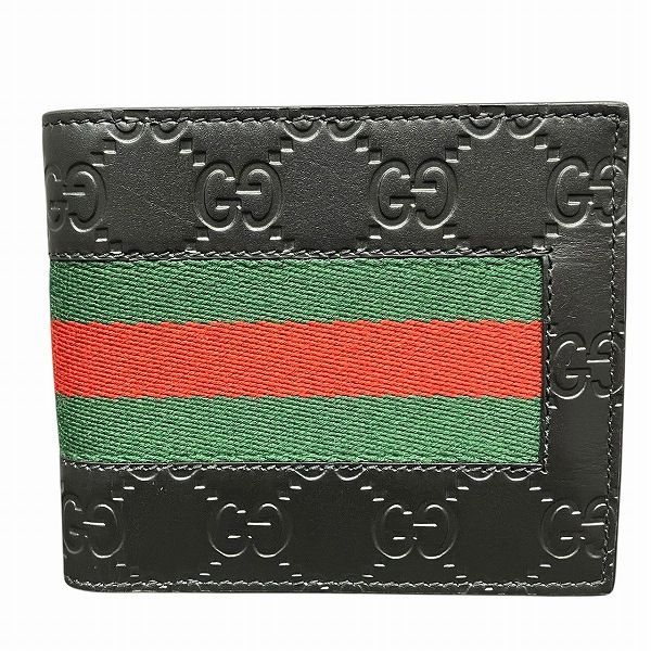 グッチ GUCCI シェリーライン 408826 GGシグネチャー 2つ折り財布 ユニセックス