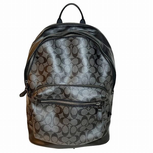 コーチ COACH シグネチャー 2736 チャコール ブラック バッグ リュック メンズ
