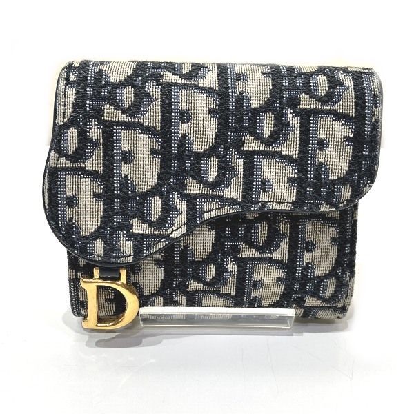 ディオール Dior トロッター サドル ロータス ウォレット 41-MA-0261 3つ折り財布 レディース