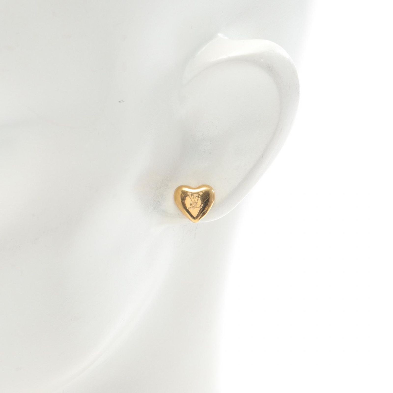 ルイ・ヴィトン LOUIS VUITTON ピアス LVハート GP（ゴールドメッキ