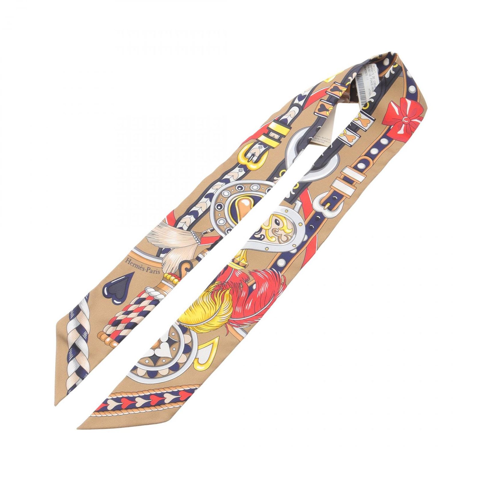 エルメス HERMES スカーフ ツイリー HARNAIS DE COEUR シルク レディース