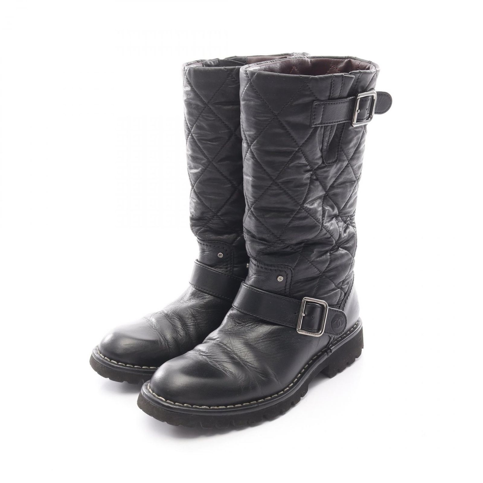 シャネル CHANEL ブーツ ココマーク 1 G 26590 レザー レディース A