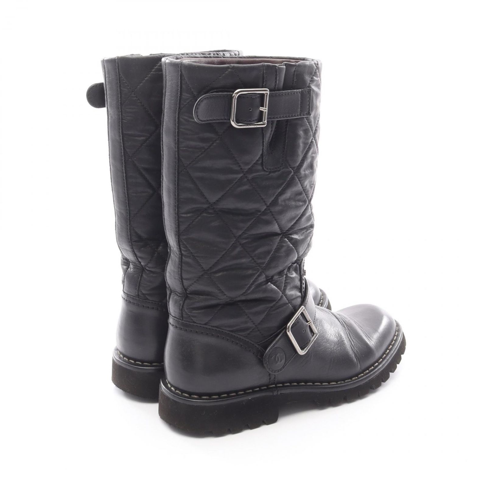 シャネル CHANEL ブーツ ココマーク 1 G 26590 レザー レディース A