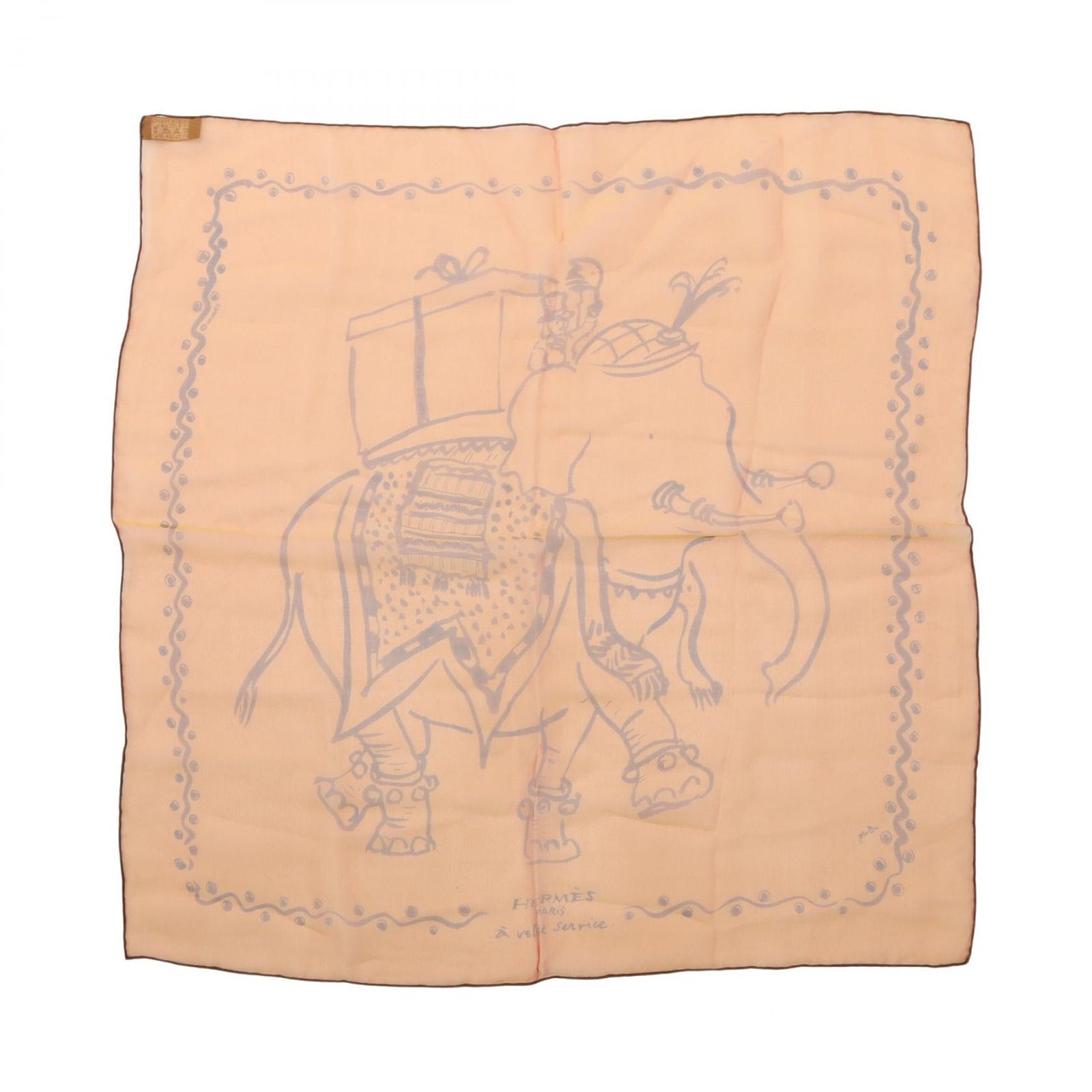 エルメス HERMES スカーフ プチカレ カレ45 A votre service シルク カレ45 レディース Used A