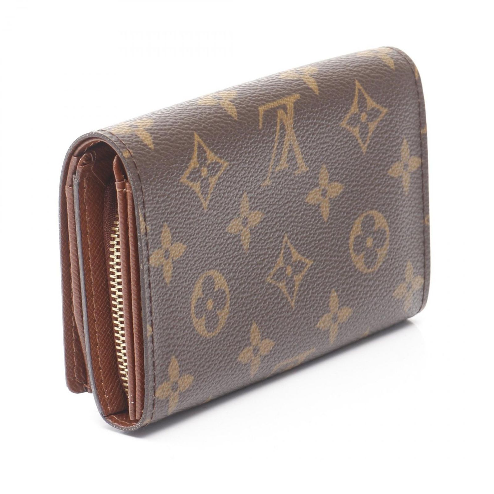 ルイ ヴィトン LOUIS VUITTON 二つ折り財布 ポルトモネ ビエ トレゾール M 61730 レザー レディース A