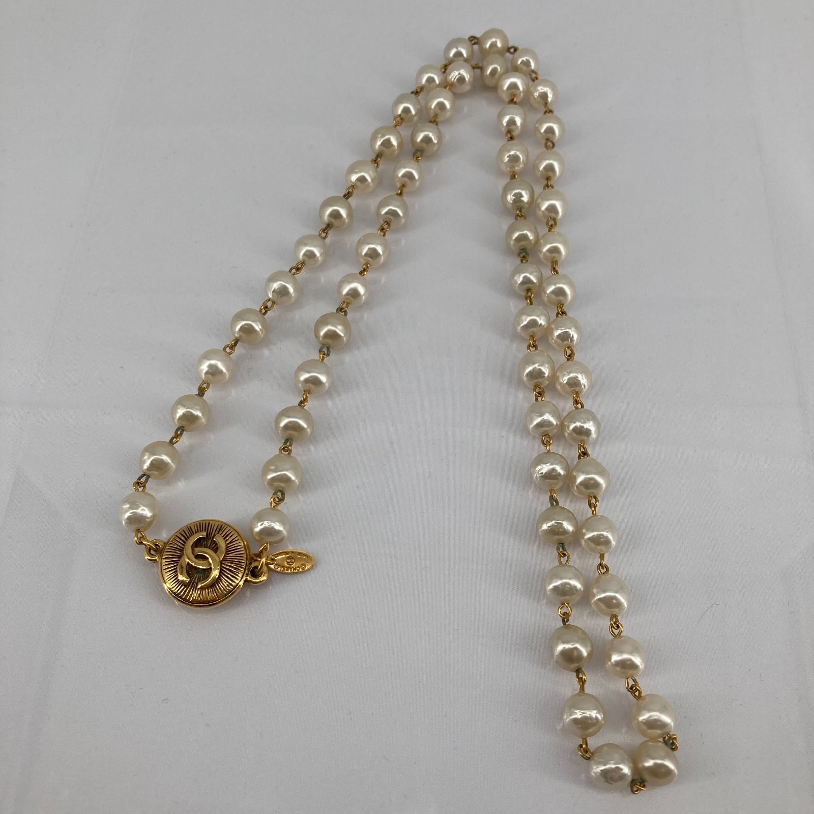 CHANEL（シャネル）ココマーク ヴィンテージ フェイクパールネックレス 