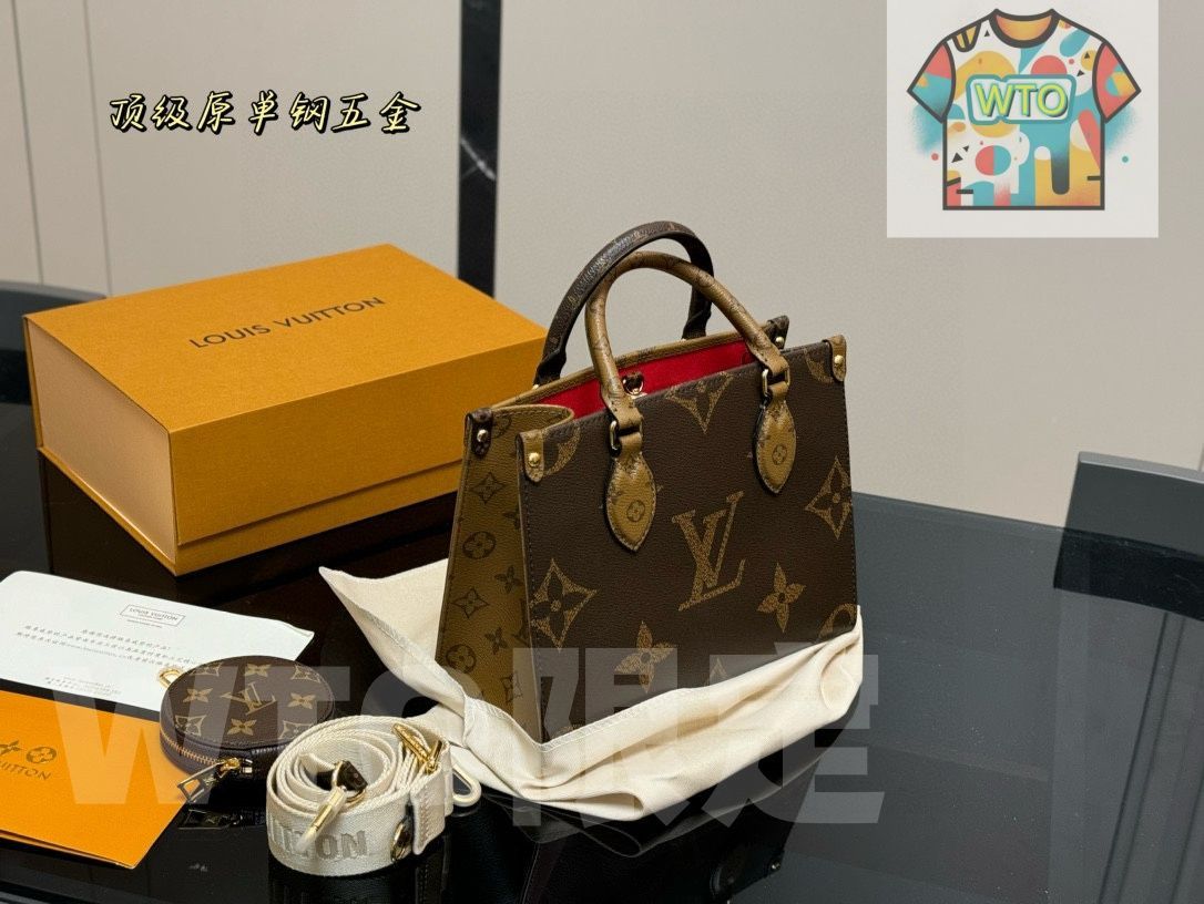 WTO通販 LV Onthego ジャングルショッピングバッグ 26.20cm ~隠し背ベルト付きの トートバッグ~1-WTO輸入-HMD24