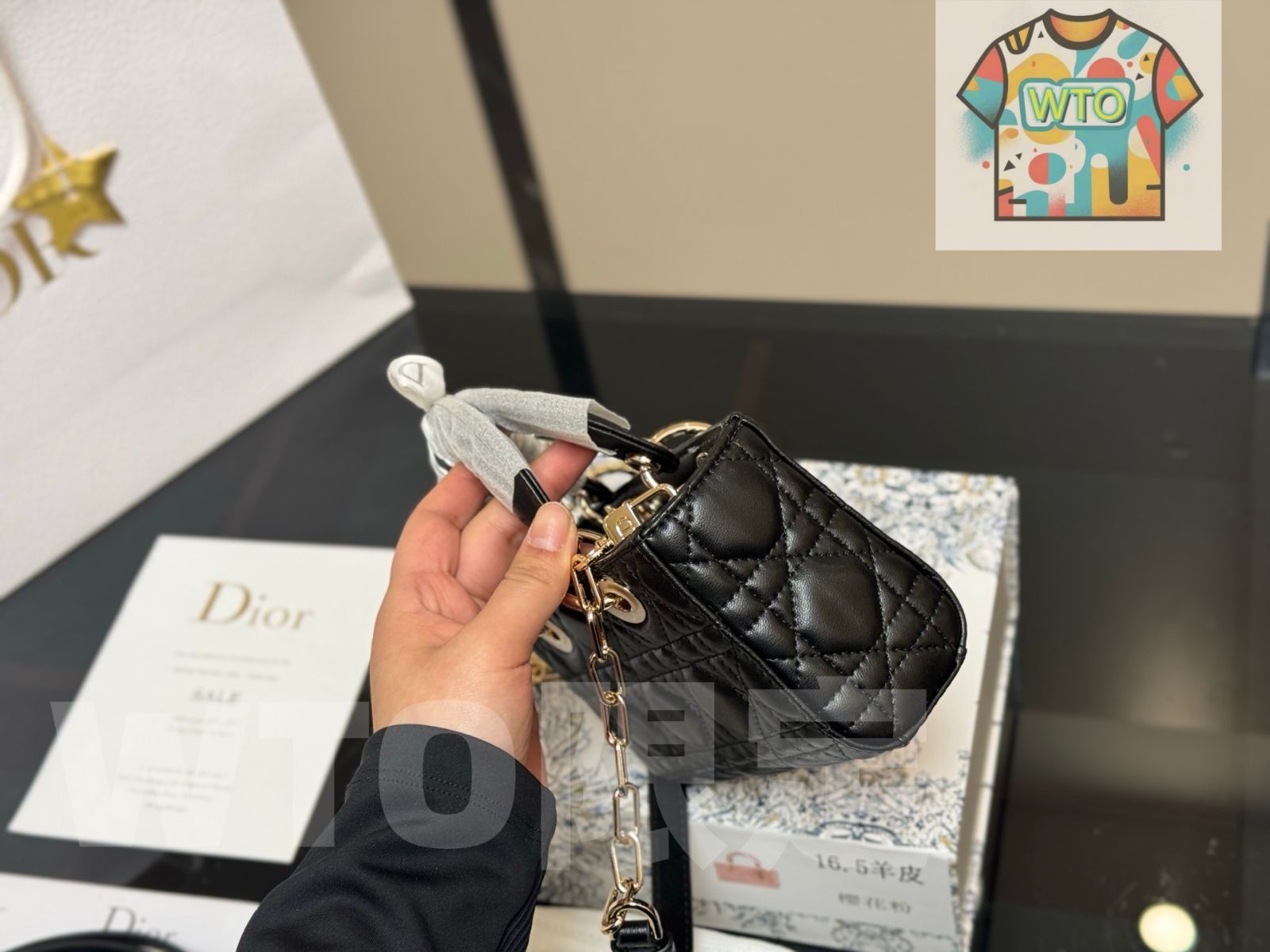  WTO通販 Dior Lady Lambskin Horizontal Bag - ディオール レディー ラムスキン ホリゾンタル バッグ-WTO輸入-FNM 88 ショルダーバッグ ショルダーバッグ