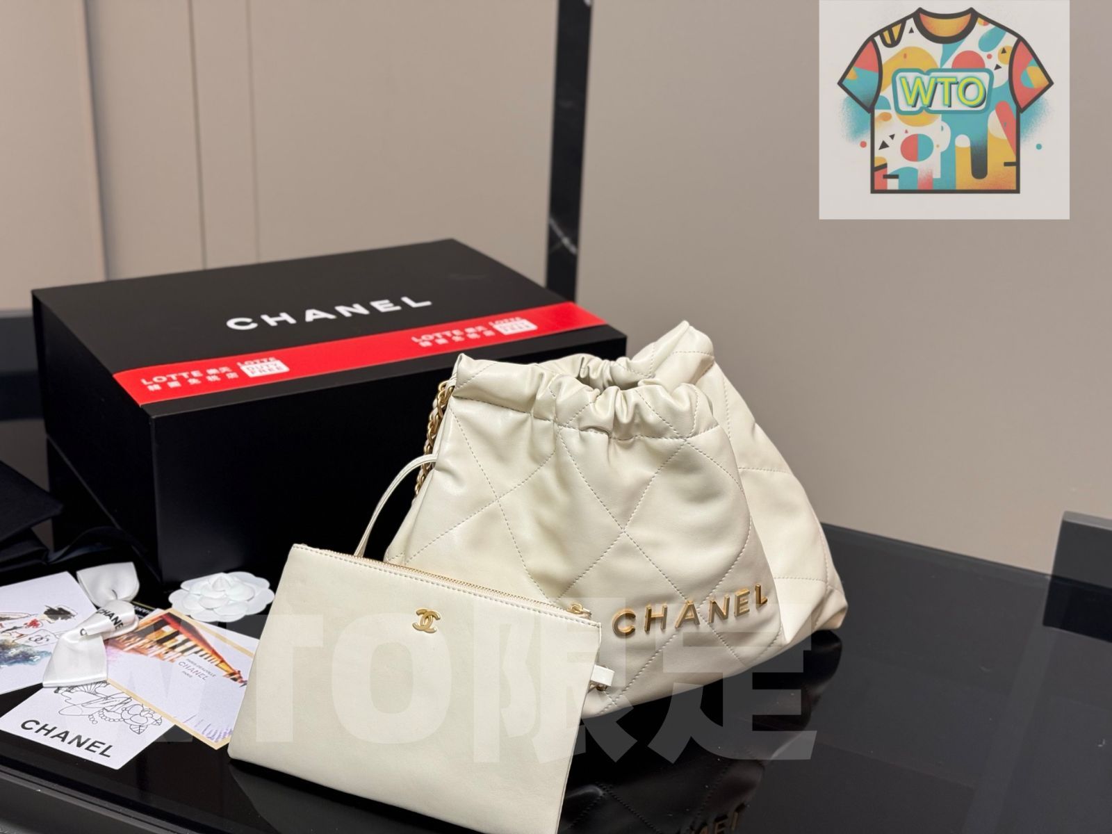 WTO通販 Chanel 24C 横版 Garbage Bag ゴミ袋スタイル 36.25cm 1-WTO輸入-ZNP87