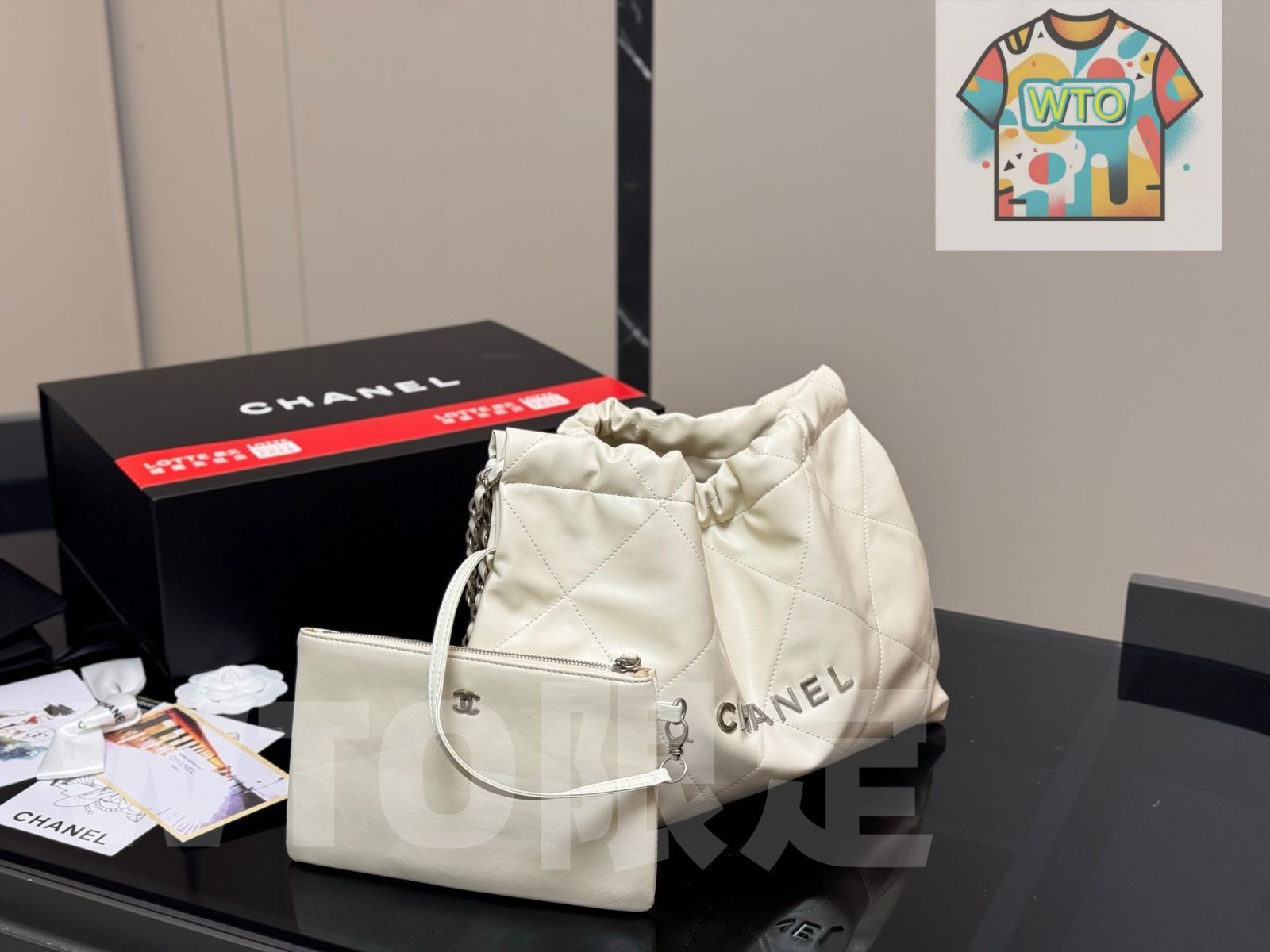 WTO通販 Chanel 24C 横版 Garbage Bag ゴミ袋スタイル 36.25cm 1-WTO輸入-ZNP87