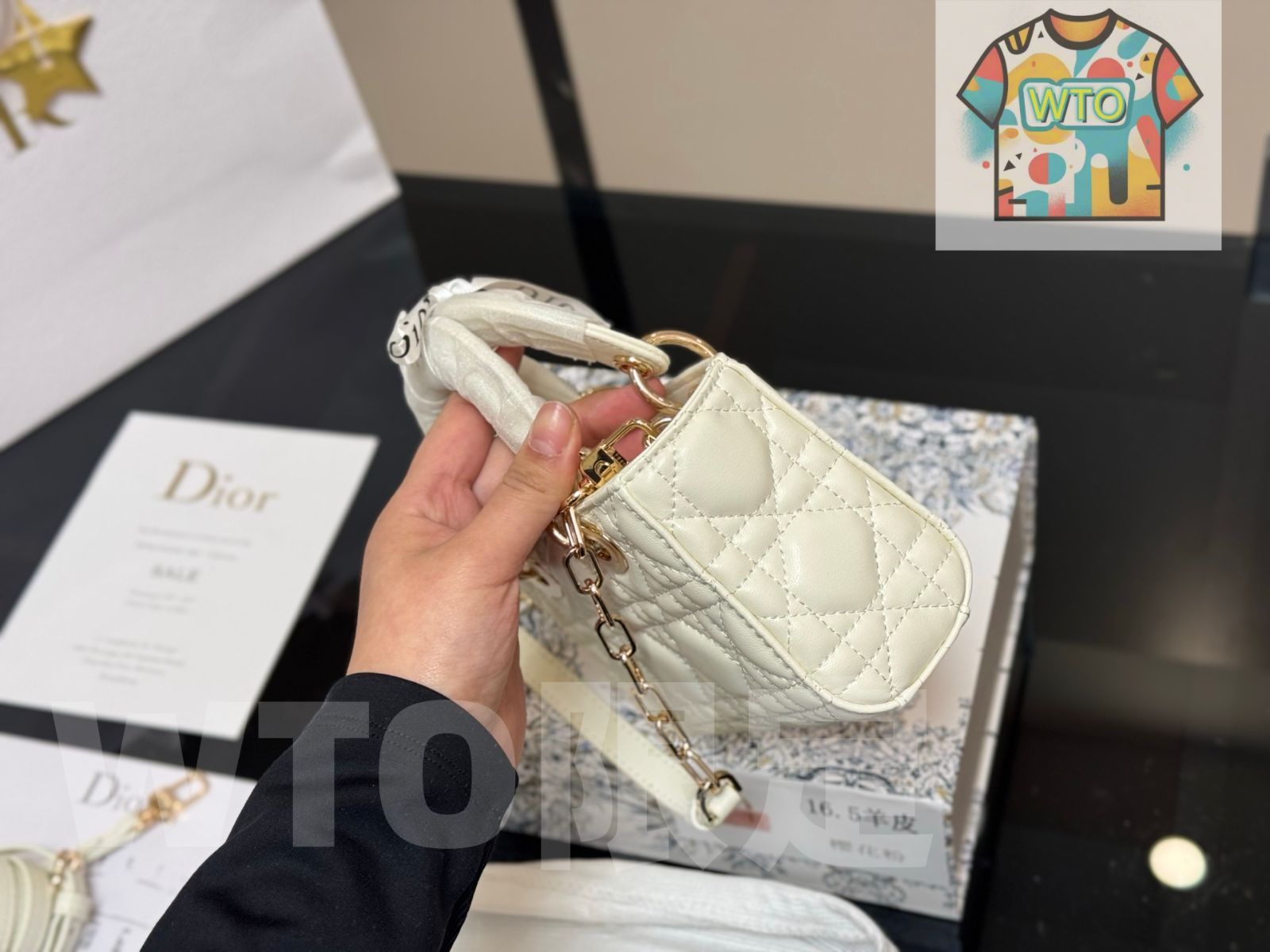  WTO通販 Dior Lady Lambskin Horizontal Bag - ディオール レディー ラムスキン ホリゾンタル バッグ-WTO輸入-RXP 61 ショルダーバッグ ショルダーバッグ