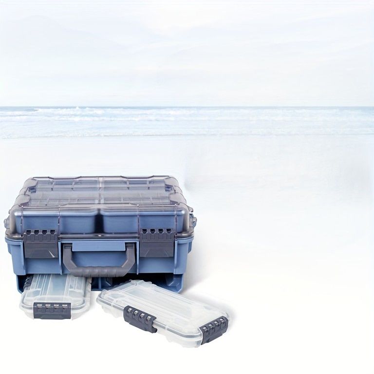 大容量＆仕切り調整 フィッシングタックルボックス 多層構造 釣り道具収納ケース ABS樹脂製 秋冬の釣り ギフトに最適 ピンク 緑 青 ブルー