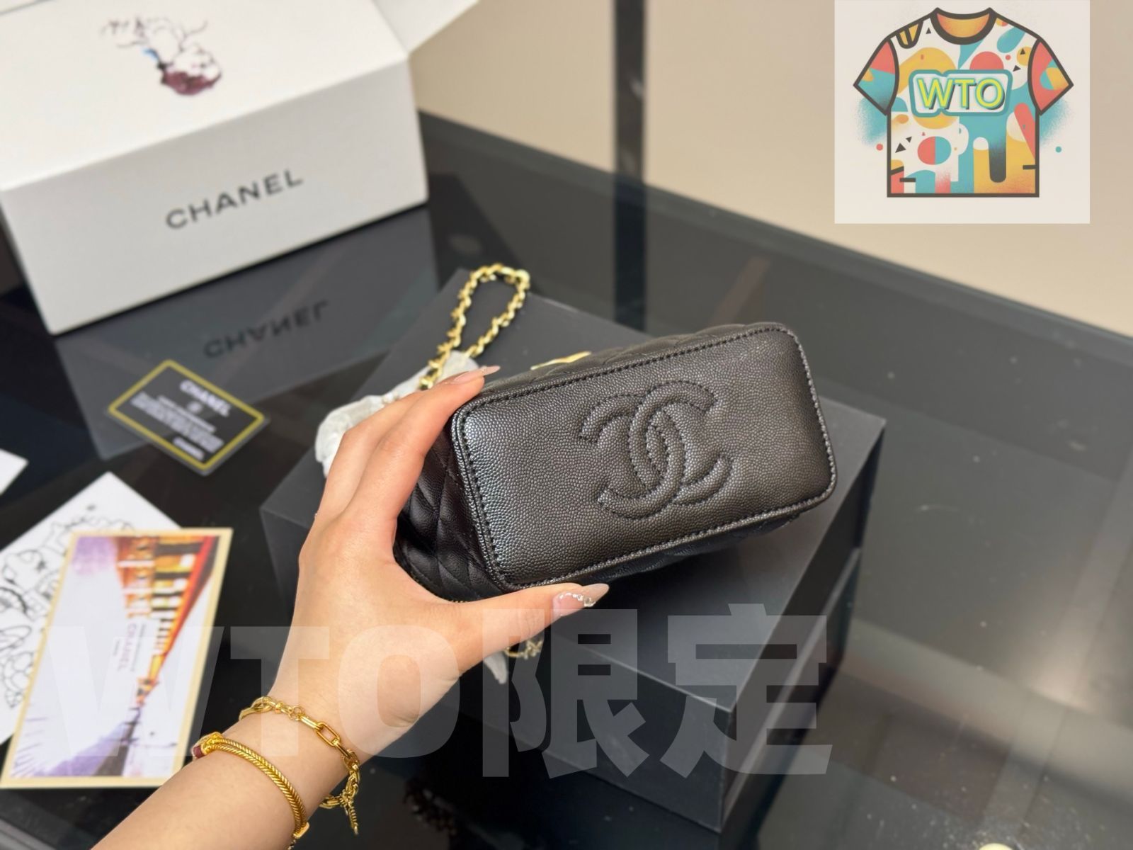 WTO通販 Chanel ハンドル化粧ケース 17.11cm ～スタイリッシュ＆実用～1-WTO輸入-UWM28