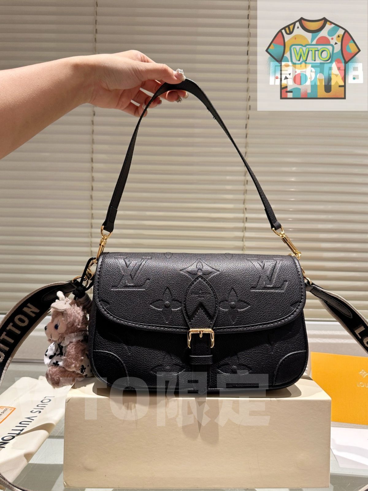 WTO通販 LV Diane 牛皮腋下法棍包 ヴィトン Diane 牛皮アンダーアーム ファジーパック-WTO輸入-KSU89