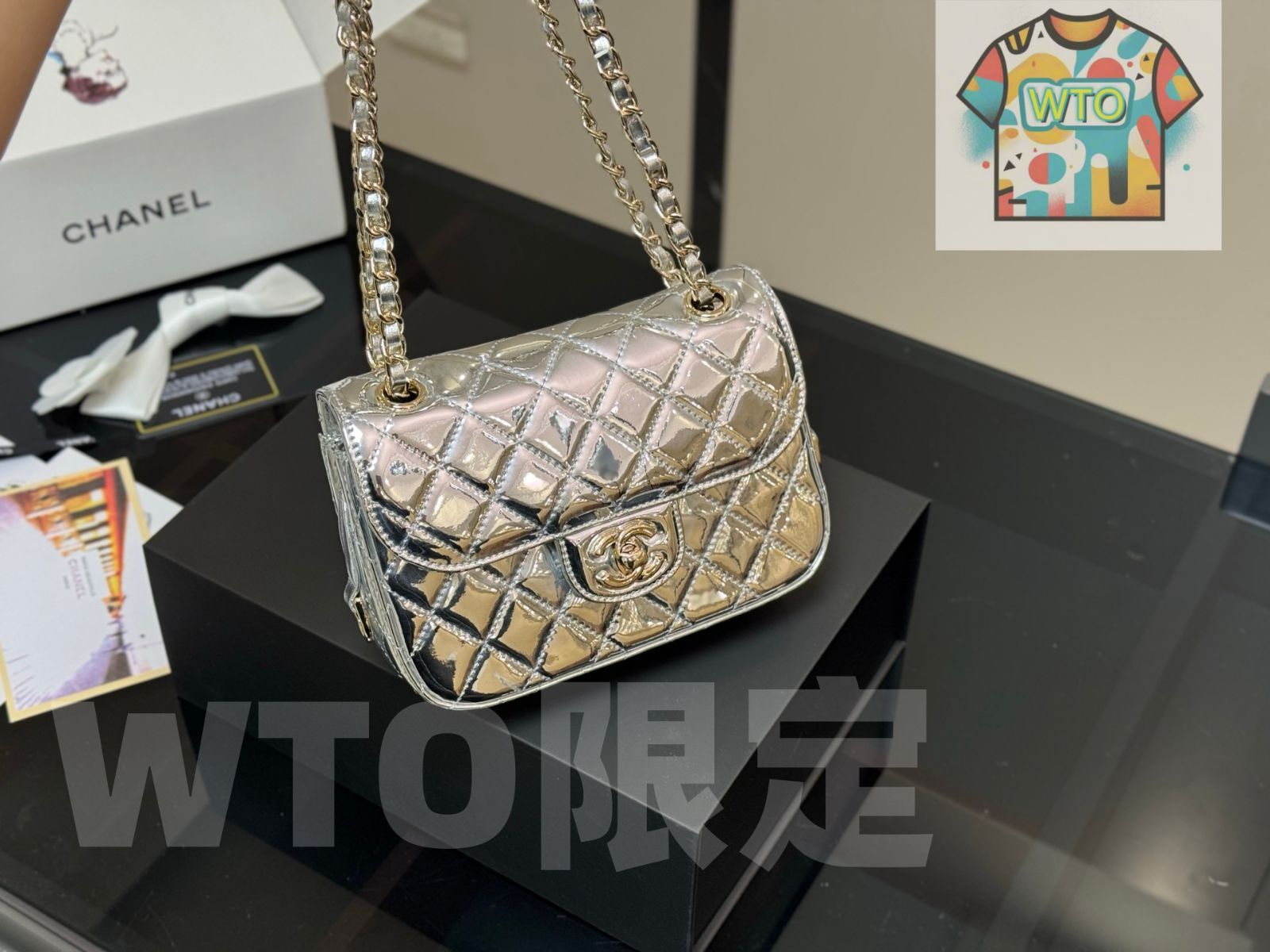 WTO通販 Chanel 24C Patent Leather Chain Bag - シャネル 24C パテントレザー チェーンバッグ1-WTO輸入-WZP12